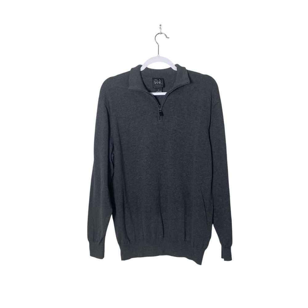 Joseph A Bank Traveler 100% Pima Cotton Quarter Zip Sweater Men's Size XL